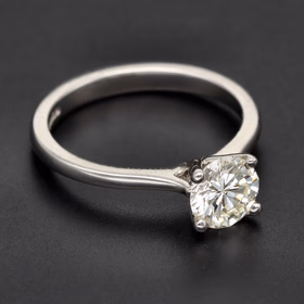 Platinum 1.11ct Round Cut Solitaire Ring