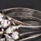 Platinum Sapphire and Diamond Ring