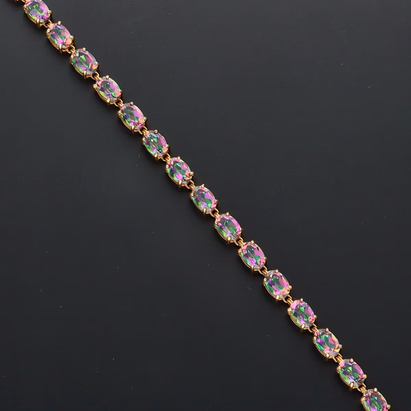 9ct Gold Mystic Topaz Tennis Bracelet