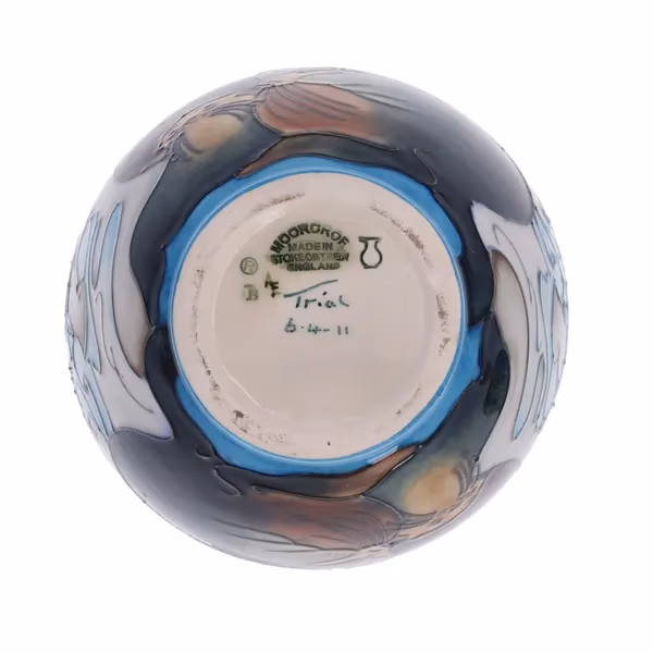 Moorcroft “Seal” Design Lidded Jar