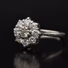 18ct White Gold Diamond Cluster Ring