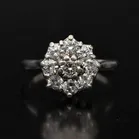 18ct White Gold Diamond Cluster Ring