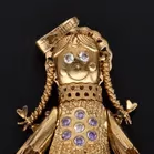 9ct Yellow Gold Rag Doll Pendant