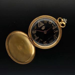Gold Plated Omega Masonic Pocket Watch