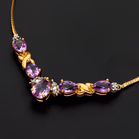 9ct Gold Amethyst Necklace