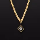 9ct Yellow Gold Diamond Necklace