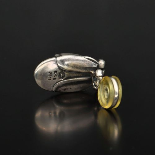 Georg Jensen Earrings | Danish Sterling Silver and Rose Quartz image-6