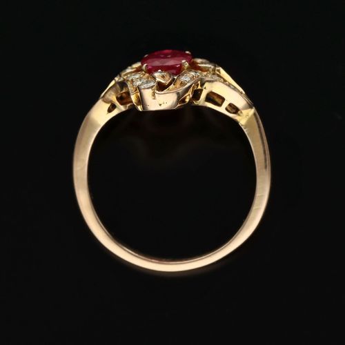 18ct Gold Burmese Ruby and Diamond Ring image-6