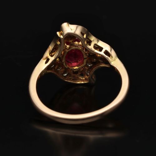 18ct Gold Burmese Ruby and Diamond Ring image-4