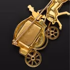 18ct Gold Bucherer Horse and Carriage Brooch