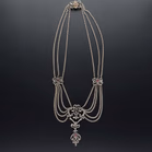 Austro-Hungarian Garnet & Silver Necklace