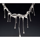 Sterling Silver Fluid Design Necklace