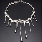 Sterling Silver Fluid Design Necklace