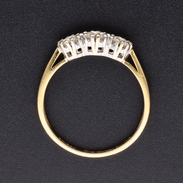 18ct Yellow Gold Three-Stone 0.50ct Diamond Ring