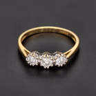 18ct Yellow Gold Three-Stone 0.50ct Diamond Ring