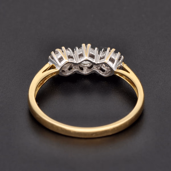 18ct Yellow Gold Three-Stone 0.50ct Diamond Ring