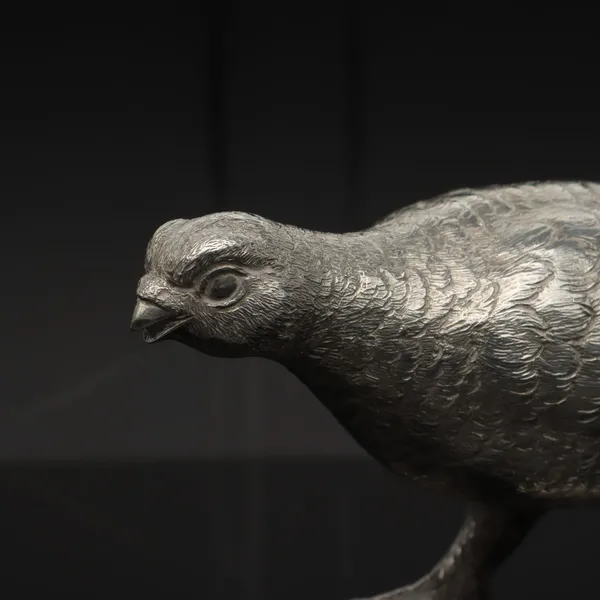 Silver Model of a Red Grouse