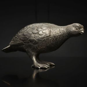 Silver Model of a Red Grouse