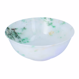 Late Qing Dynasty Multicoloured Jadeite Bowl