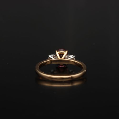 18ct Gold Pink Tourmaline and Diamond Ring image-5