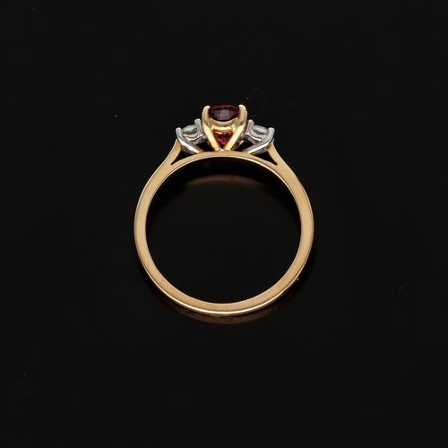 18ct Gold Pink Tourmaline and Diamond Ring image-6