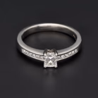 Platinum Ring With 0.75ct GIA-Certified Luminaire-Cut Diamond