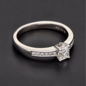 Platinum Ring With 0.75ct GIA-Certified Luminaire-Cut Diamond