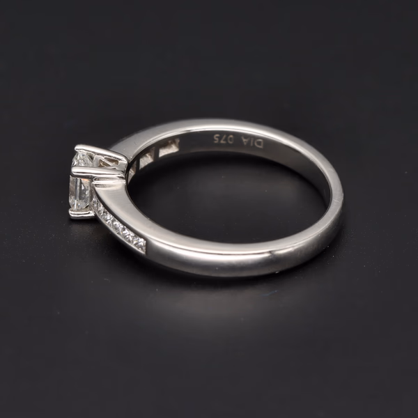 Platinum Ring With 0.75ct GIA-Certified Luminaire-Cut Diamond
