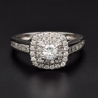 18ct White Gold Double Halo Diamond Ring