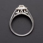18ct White Gold Double Halo Diamond Ring