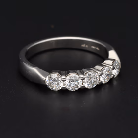 Hearts On Fire 18ct White Gold Five-Stone Diamond Ring