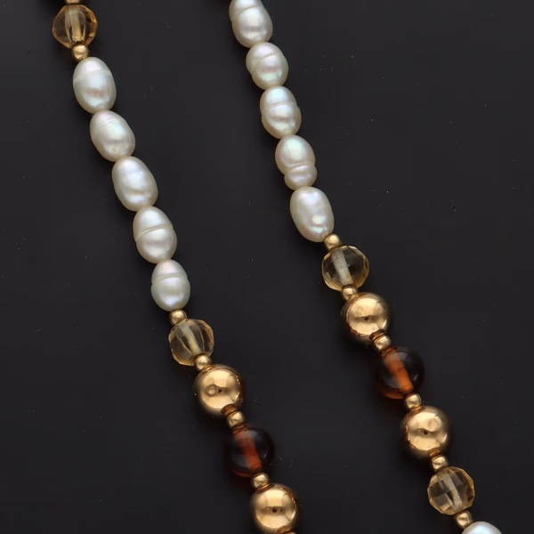 Freshwater Pearls and Citrine Necklace