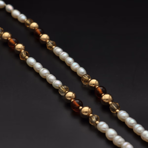 Freshwater Pearls and Citrine Necklace