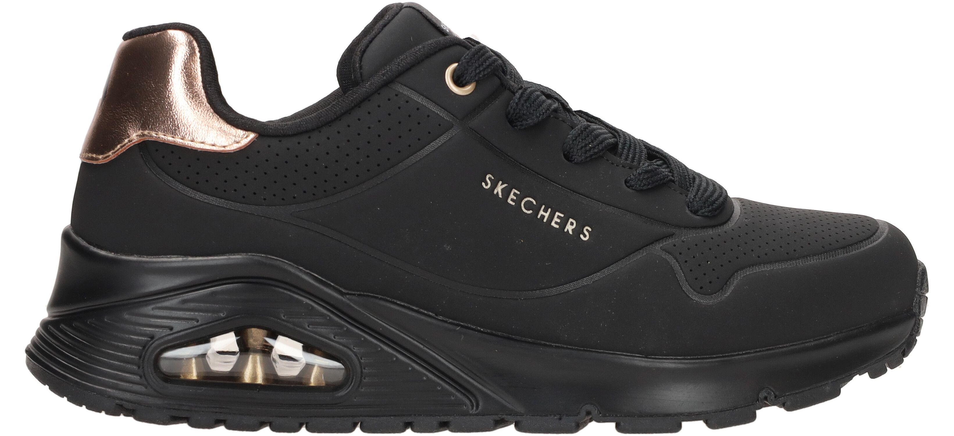 Skechers Uno Gen1 - Shimmer Away Unisex Sneakers - Zwart - Maat 36