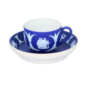 Antique Wedgwood Jasperware Miniature Tea Cup and Saucer