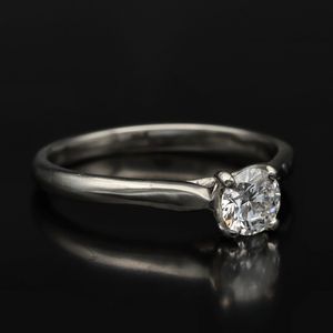 Platinum Round Brilliant Cut Diamond Ring