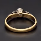 Vintage 18ct Yellow Gold Diamond Solitaire Ring
