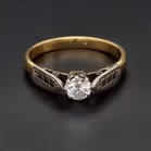 Vintage 18ct Yellow Gold Diamond Solitaire Ring
