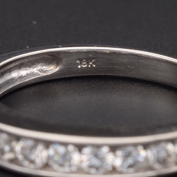 18ct White Gold Half Eternity Ring With Round Brilliant Diamonds