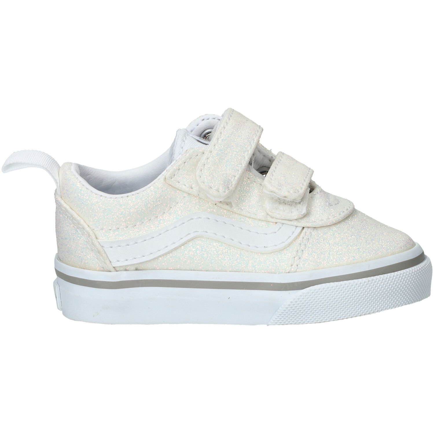 Vans Ward V Spring Glitter Klittenband Sneaker Meisjes Beige