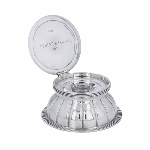 Heavy Sterling Silver Inkwell