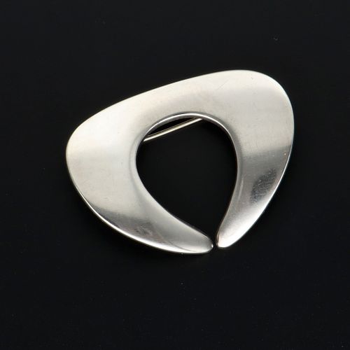 Modernist Georg Jensen Silver Brooch image-1