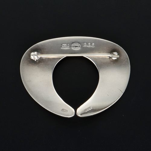 Modernist Georg Jensen Silver Brooch image-3