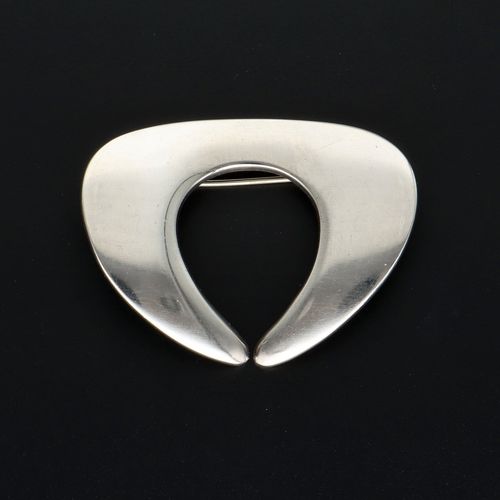 Modernist Georg Jensen Silver Brooch image-2