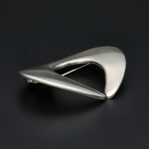 Modernist Georg Jensen Silver Brooch image-4