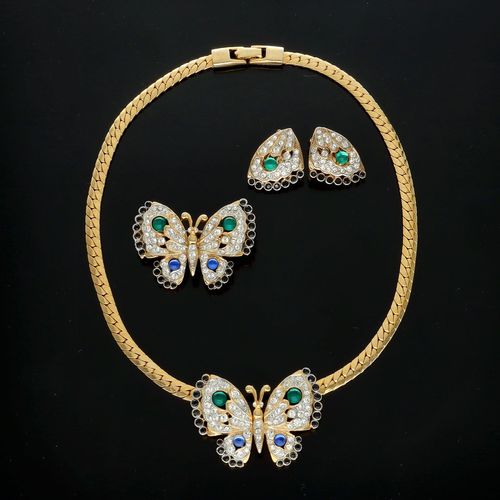 Rare Vintage Butterfly Jewellery Set image-1