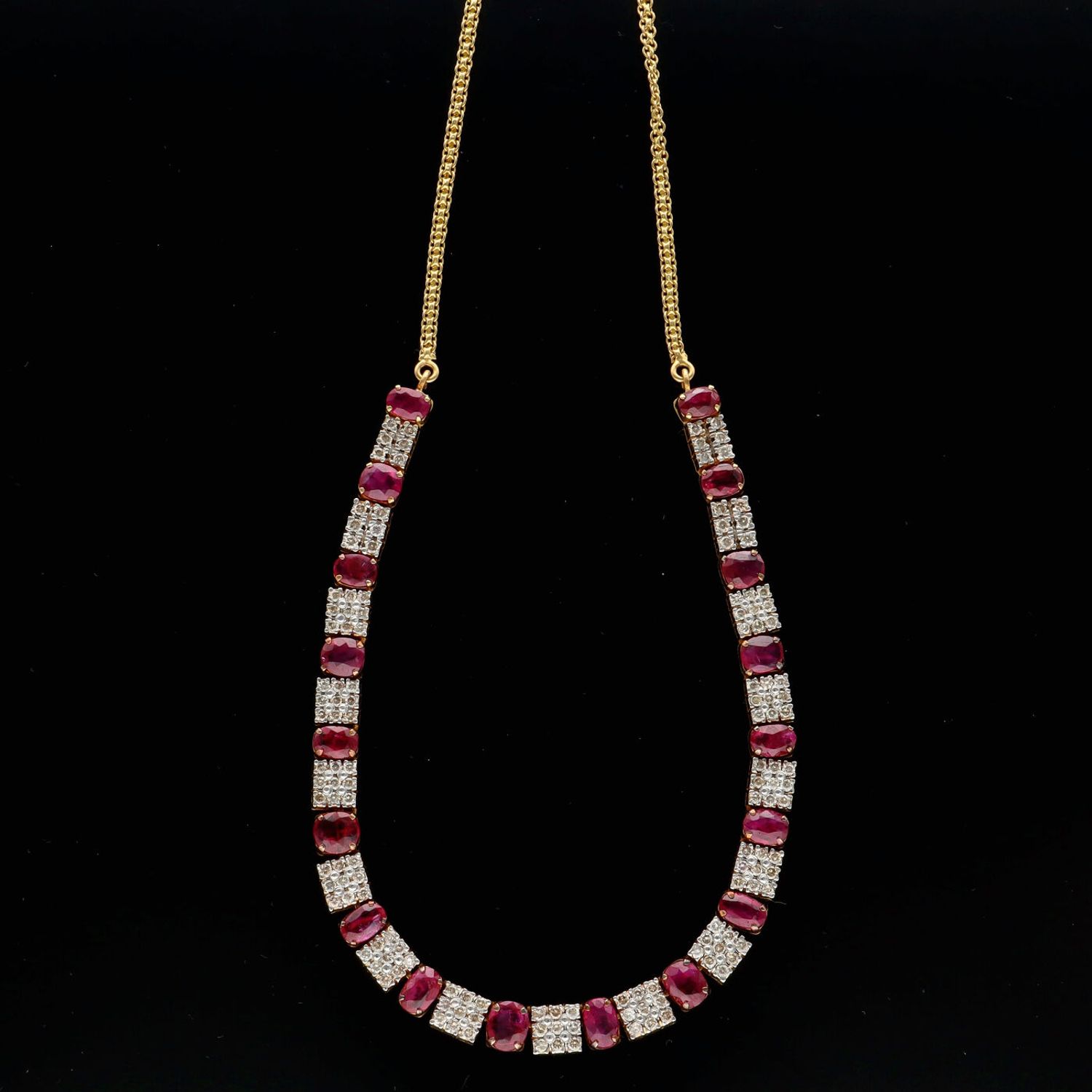 Ruby on sale necklace gold