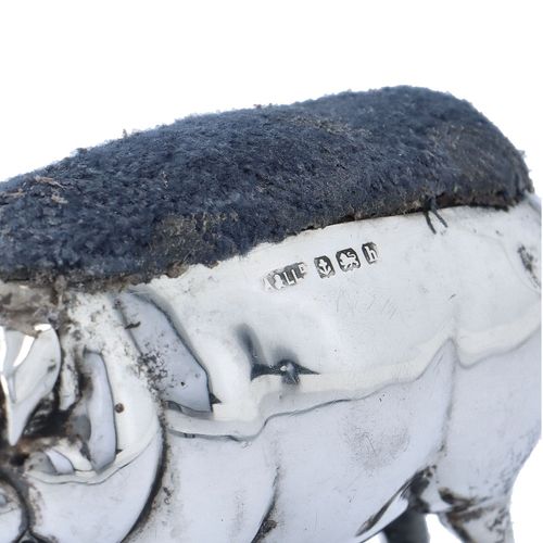 Edwardian Silver Pig Pin Cushion image-4