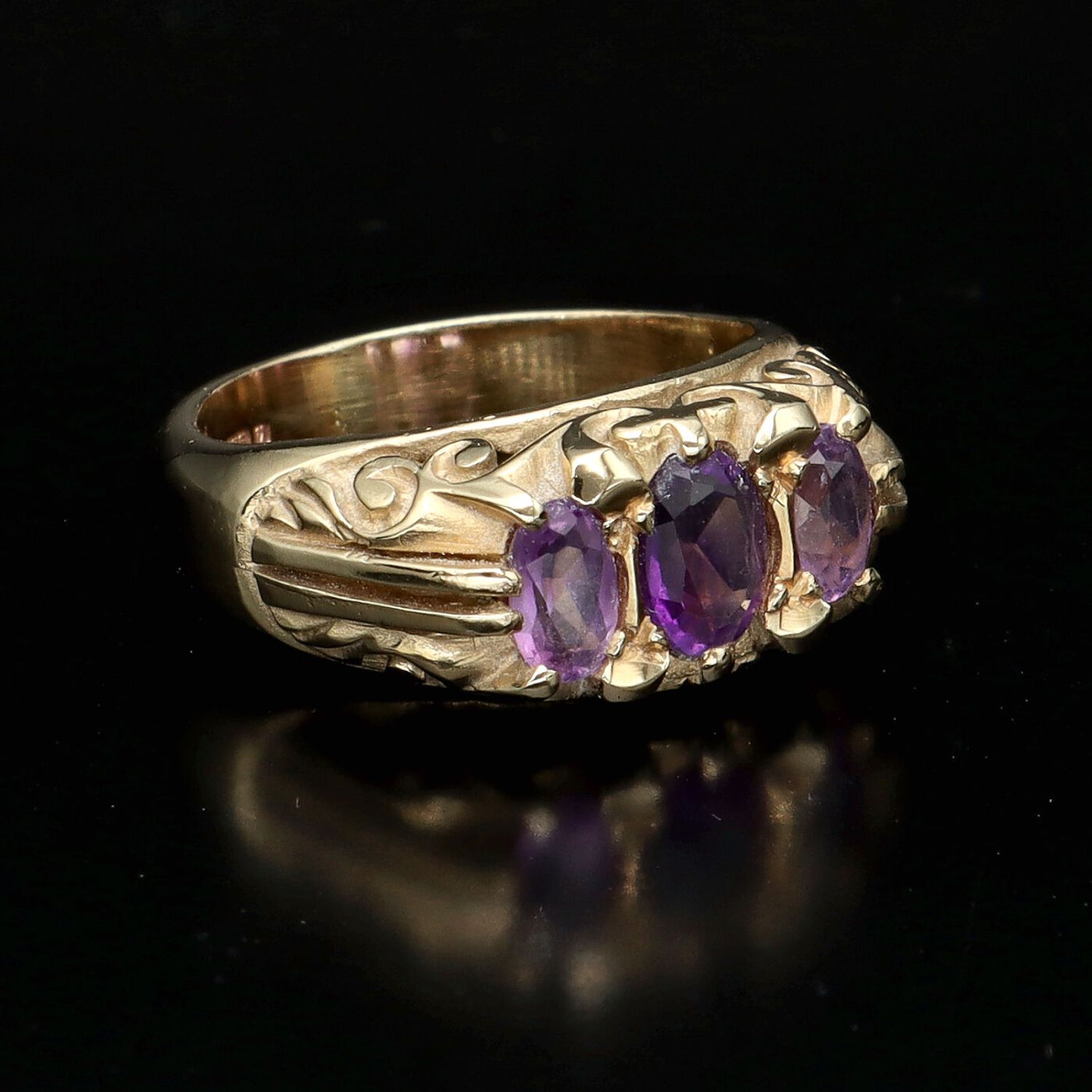 Amethyst on sale with gold