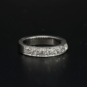 Platinum 1.1ct Diamond Half Eternity Ring